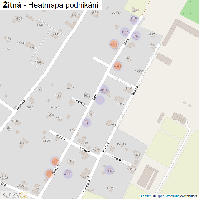 Mapa Žitná - Firmy v ulici.