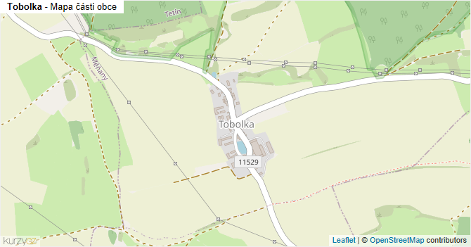 Tobolka - mapa části obce