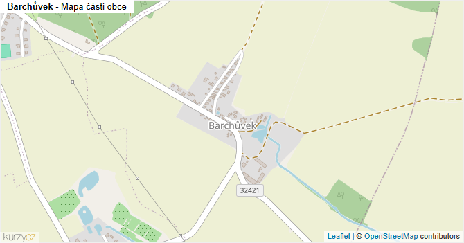 Barchůvek - mapa části obce