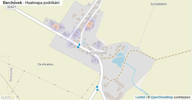 Barchůvek - mapa podnikání