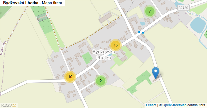 Bydžovská Lhotka - mapa firem