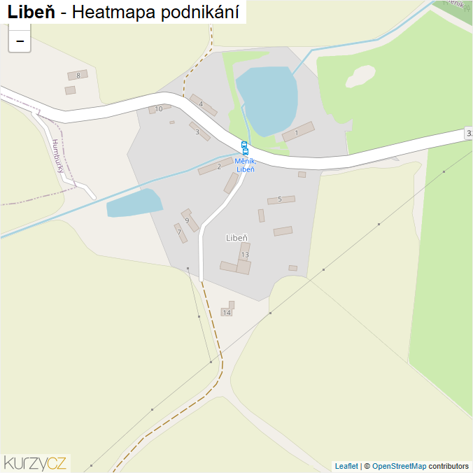 Mapa Libeň - Firmy v části obce.