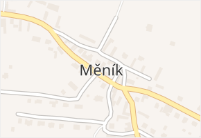 Měník v obci Měník - mapa části obce