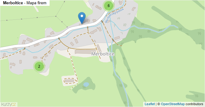 Merboltice - mapa firem