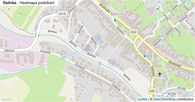 Balinka - mapa podnikání