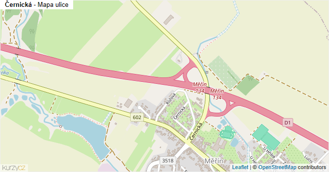 Černická - mapa ulice