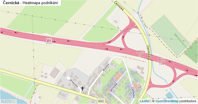 Černická - mapa podnikání