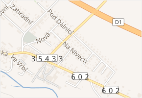 Na Nivech v obci Měřín - mapa ulice