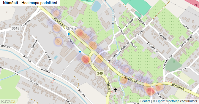 Náměstí - mapa podnikání