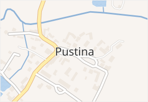 Pustina v obci Měřín - mapa části obce