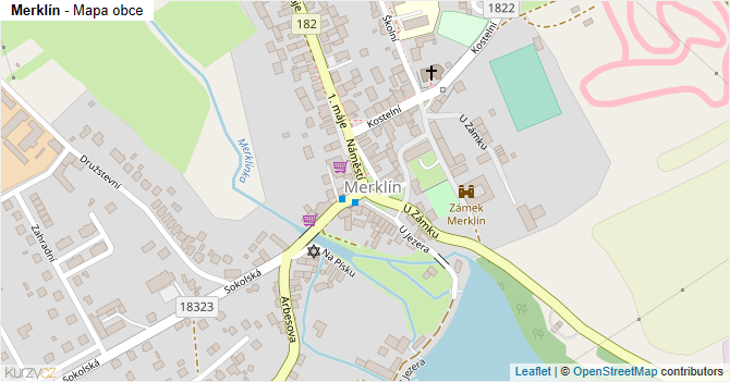 Merklín - mapa obce