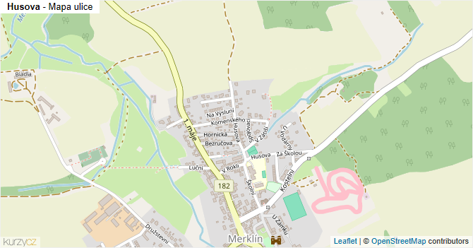 Husova - mapa ulice