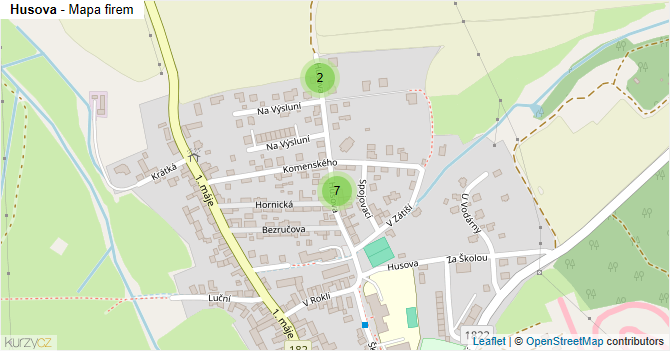 Husova - mapa firem