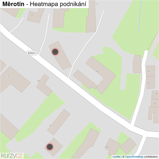 Mapa Měrotín - Firmy v obci.