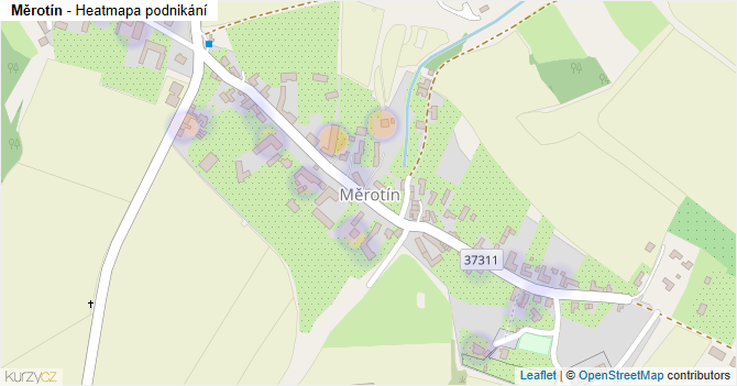 Měrotín - mapa podnikání