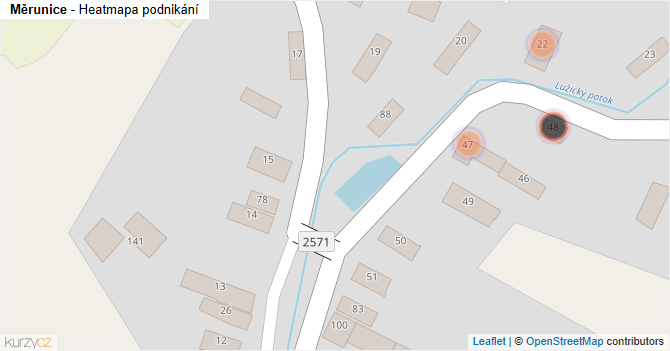 Měrunice - mapa podnikání
