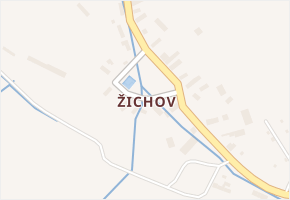 Žichov v obci Měrunice - mapa části obce