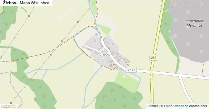 Žichov - mapa části obce