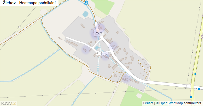 Žichov - mapa podnikání