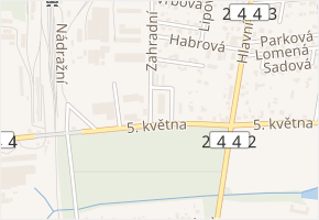 5. května v obci Měšice - mapa ulice