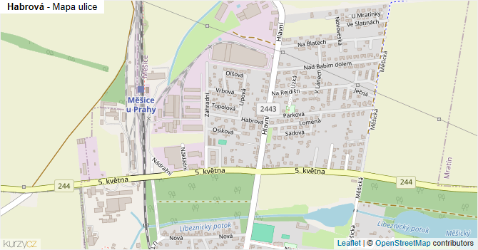 Habrová - mapa ulice