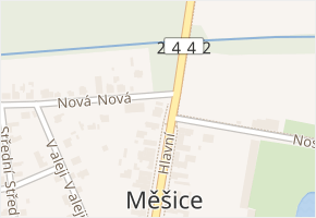 Hlavní v obci Měšice - mapa ulice