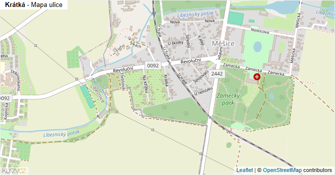 Krátká - mapa ulice