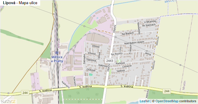 Lipová - mapa ulice