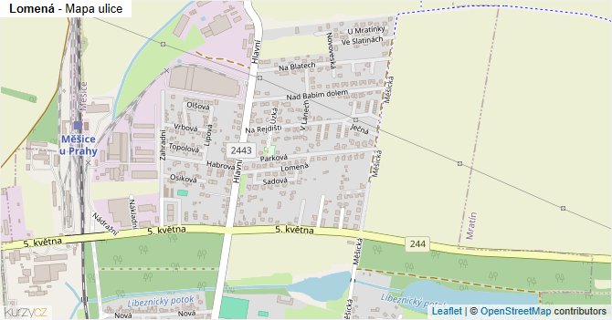 Lomená - mapa ulice