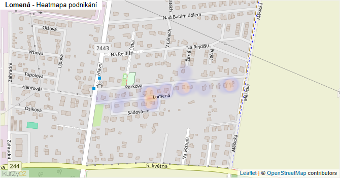 Lomená - mapa podnikání