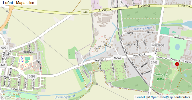Luční - mapa ulice
