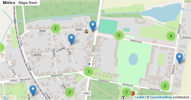 Měšice - mapa firem
