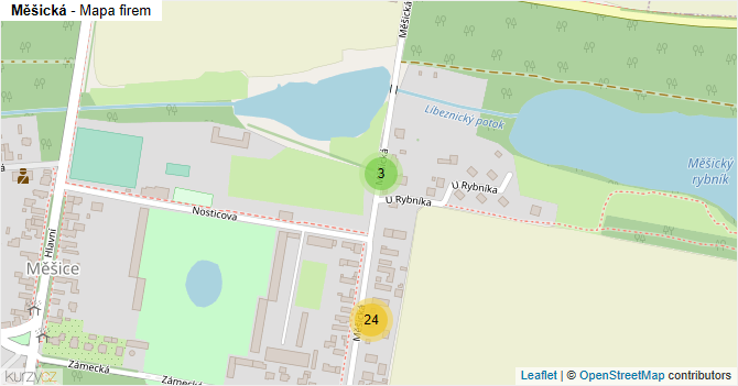Měšická - mapa firem
