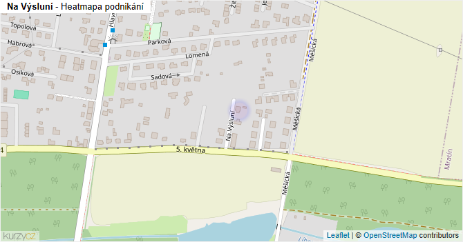 Na Výsluní - mapa podnikání