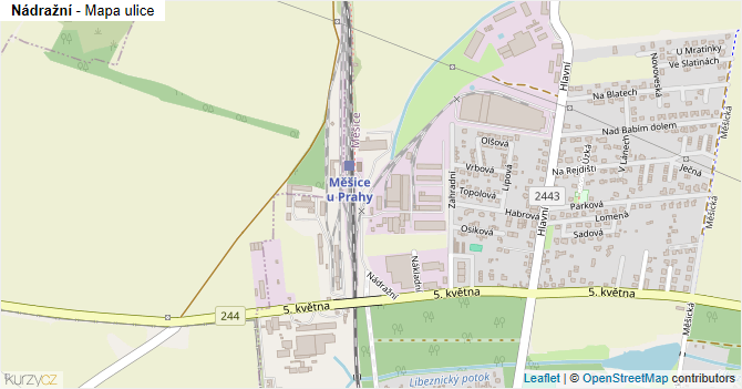 Nádražní - mapa ulice