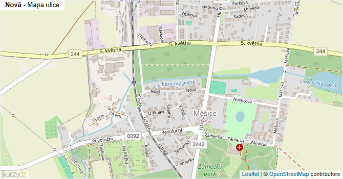 Nová - mapa ulice