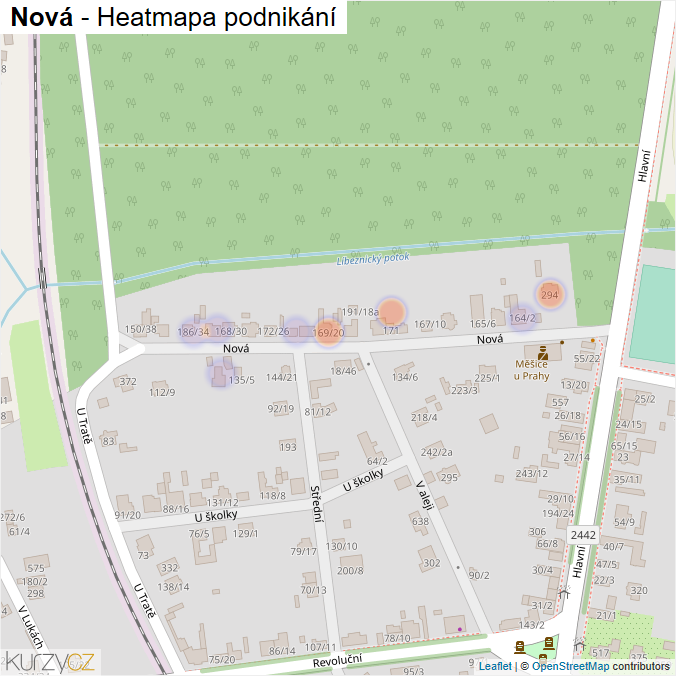 Mapa Nová - Firmy v ulici.
