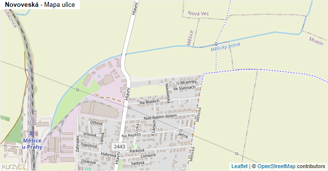 Novoveská - mapa ulice