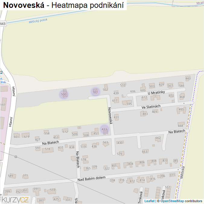 Mapa Novoveská - Firmy v ulici.