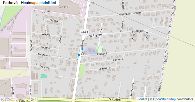 Parková - mapa podnikání