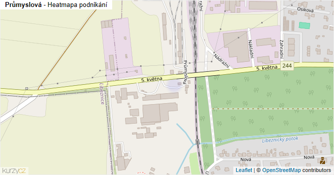 Průmyslová - mapa podnikání