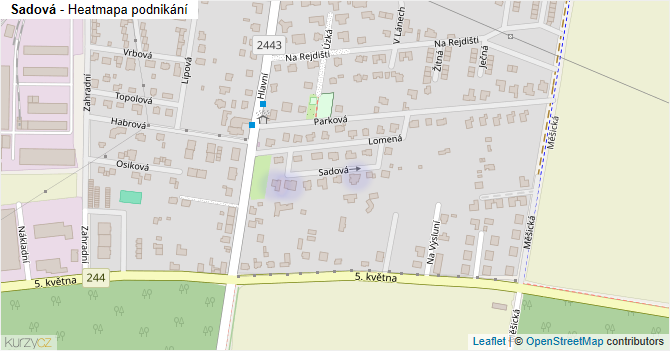 Sadová - mapa podnikání