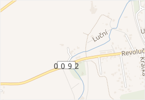 U potoka v obci Měšice - mapa ulice