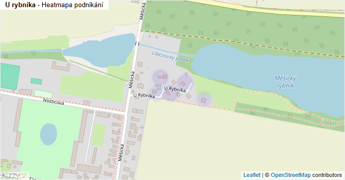U rybníka - mapa podnikání