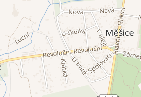 U tratě v obci Měšice - mapa ulice