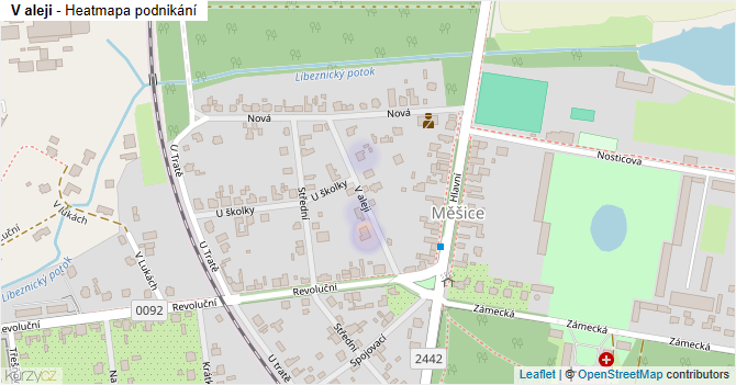 V aleji - mapa podnikání