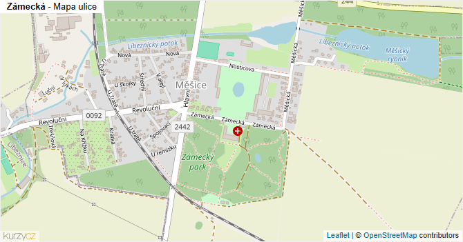 Zámecká - mapa ulice