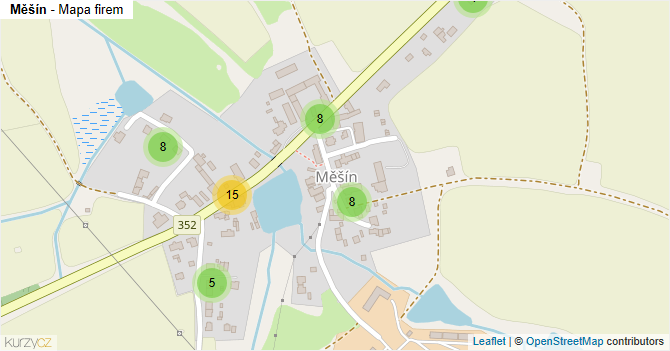Měšín - mapa firem