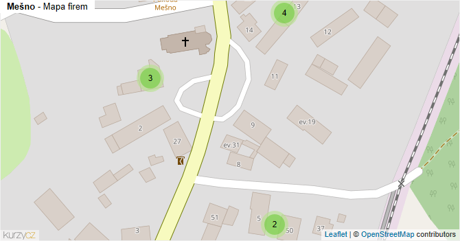 Mešno - mapa firem