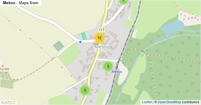 Mešno - mapa firem